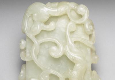 图片[3]-Jade ink stone with plum branch design, late Ming to Qing dynasty-China Archive